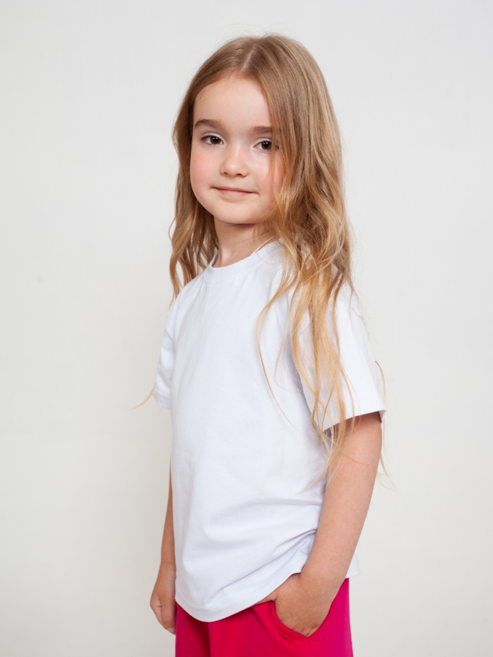 324-Б. Футболка детская, белая, хлопок 95% кулирка, 5% лайкра, размеры 122,128,134,140