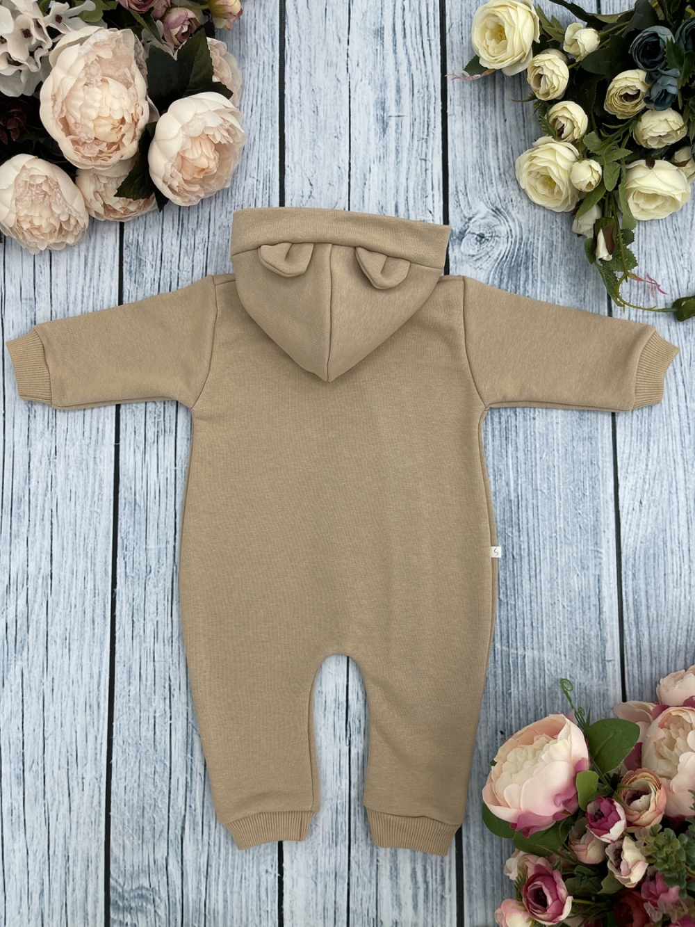 315-КП. Комбинезон с капюшоном, хлопок 65%, 35% ПЭ, 3-х нитка без начеса + интерлок 62,68,74,80